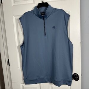 Dunning Golf size XXL gray vest, 1/4 zip, poly blend, sleeveless